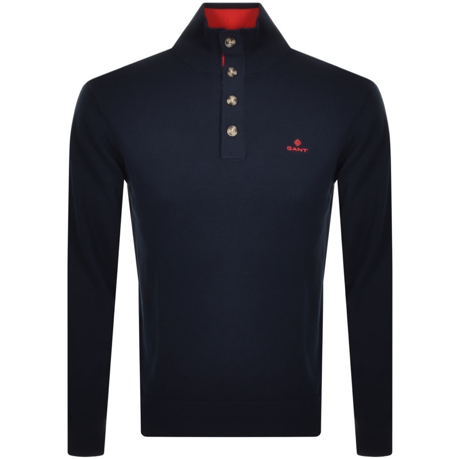 Alternative Image for ProductGant Sporty Mock Neck Knit Jumper Navy1
